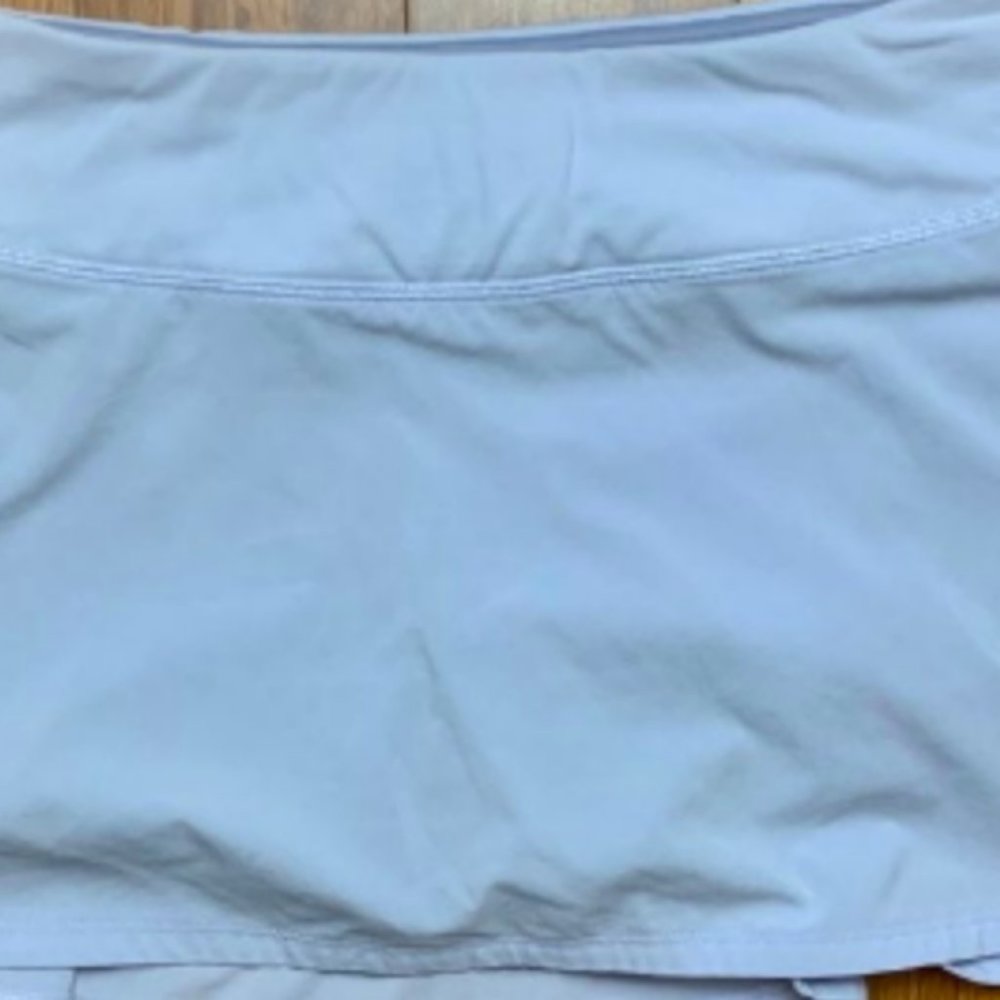 NWT Lululemon Play Off Pleats Black Skirt 6 PASTEL BLUE Lilac gorgeous 2022 - Picture 4 of 9